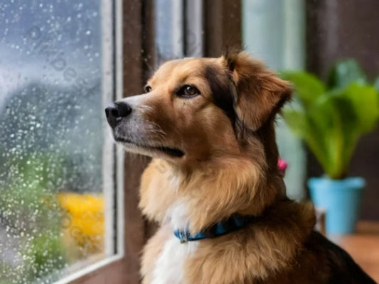 愛犬が幸せを感じる法~梅雨。梅雨の時期は犬も心の不調になりやすい。飼い主様のフォローで快適に過ごせますように。