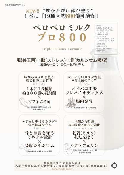 送料無料／ペロペロミルクプロ800 10g お試し2本セット