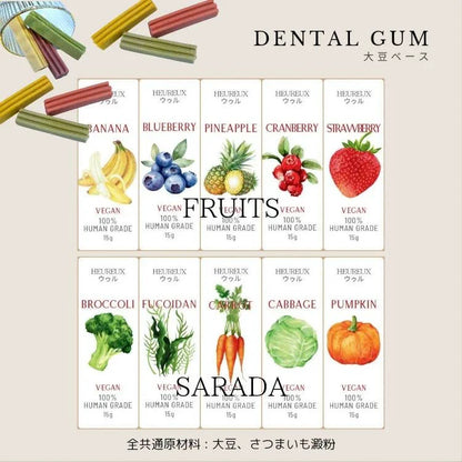 【予約販売受付中！7月15日以降の発送】6種選べる！関節サポートデンタルガム 大豆ベース 150g 犬 猫 用 無添加 無着色